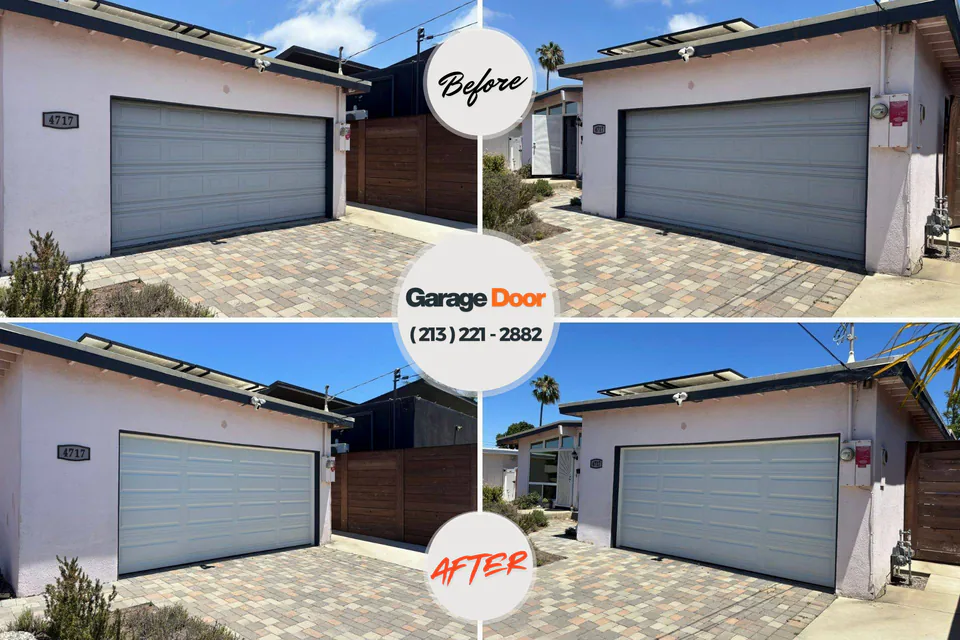 Before and after: garage door repair South San Francisco, CA